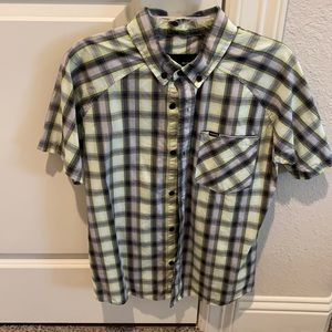 Hurley short sleeve button up shirt.